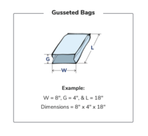 Gusseted poly bags