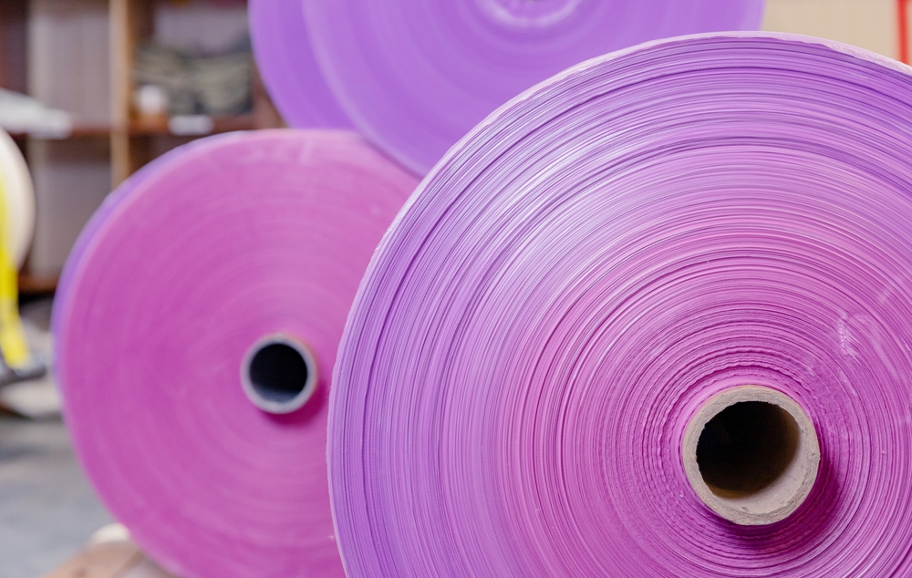 rolls of polyethylene bags